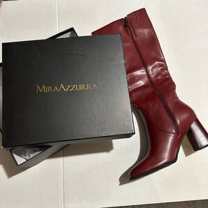 MiraAzzurra Merlot Color Boots Size 9 
2nd Pic for Reference